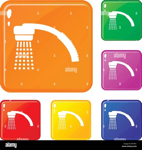 Running Water Icons Set Vector Color Stock Vector Image And Art Alamy