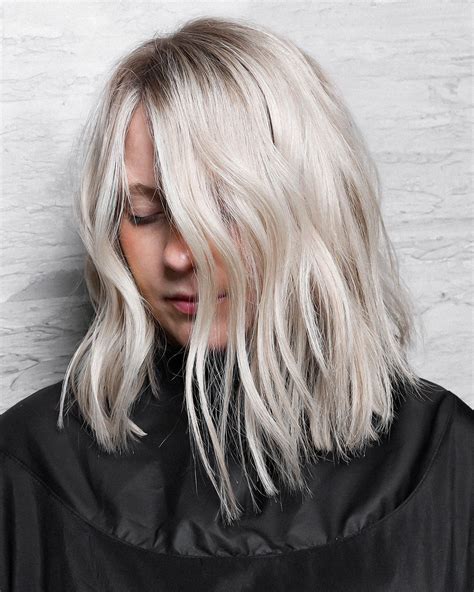 The Perfect Platinum Blonde With Subtle Shadow Root By