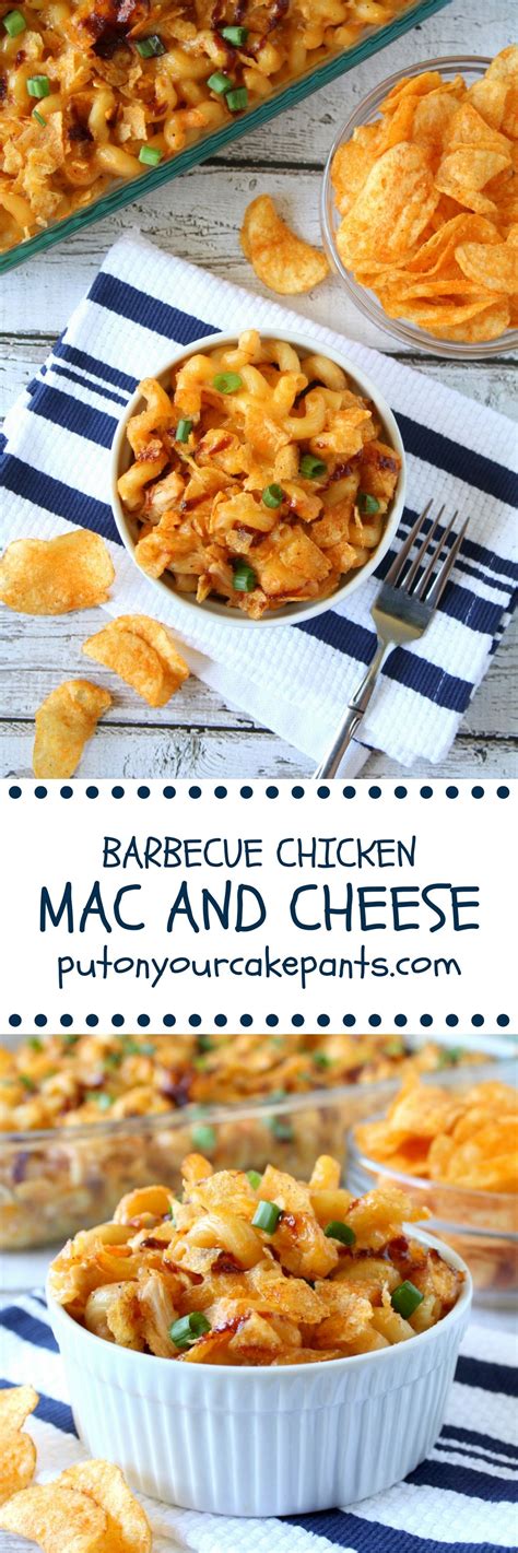 A Sprinkling Of Crunched Up Barbecue Potato Chips Takes This Barbecue Chicken Mac And Cheese To