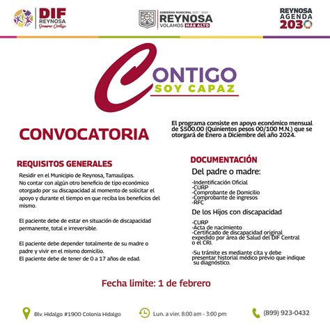 Dif Reynosa Cuenta Con Beca Contigo Soy Capaz Enl Neadirecta Info