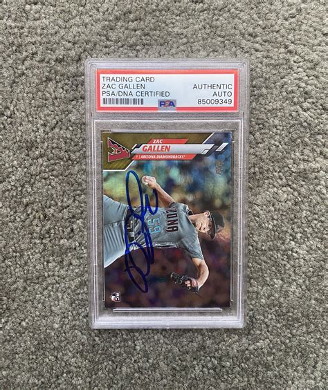 Zac Gallen Signed Topps Rookie Gold Foil Autograph Psa Dna