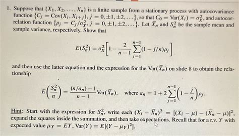 [solved] 1 Suppose That {x1 X2 Xn Is A Finite Sample From A Course Hero