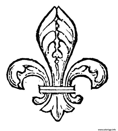 Coloriage Fleur De Lis Ancienne Dessin Fleur De Lis Imprimer