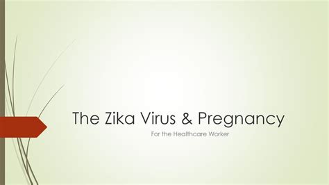 The Zika Virus And Pregnancy Ppt Download