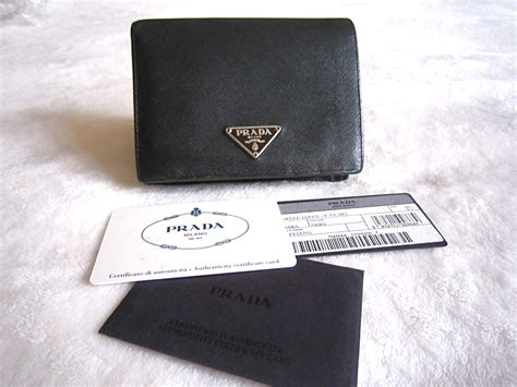 Prada Black Saffiano Leather Bi Fold Wallet