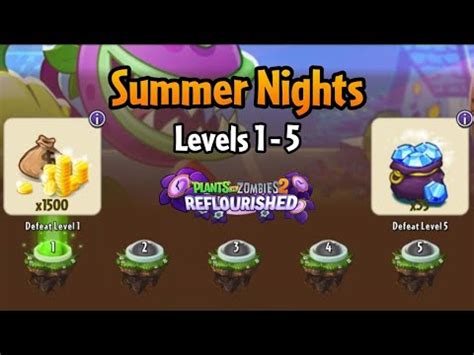 Plants Vs Zombies 2 Reflourished Thymed Event Summer Nights Levels