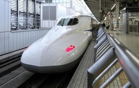 Tokyo, Japan - January 3, 2023 -The Shinkansen bullet train waiting for ...