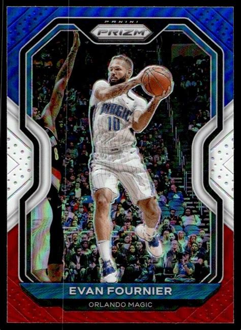 2020 21 Panini Prizm Red White Blue Evan Fournier G81 Orlando Magic