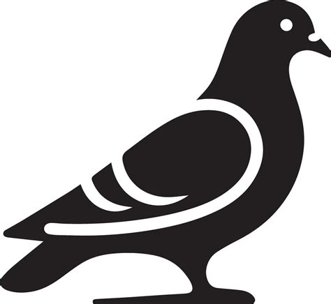 Simple Pigeon Vector Silhouette Black Color 35814768 Vector Art At Vecteezy