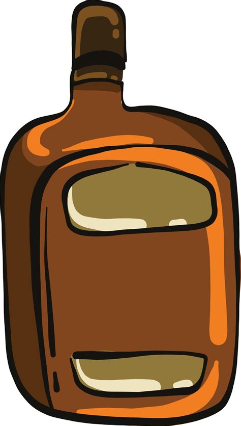 Bottle of cognac, illustration, vector on a white background. 13762480 ...