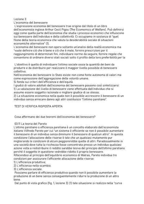 Lezione 3 Scienze Della Finanza Lezione 3 Leconomia Del Benessere L