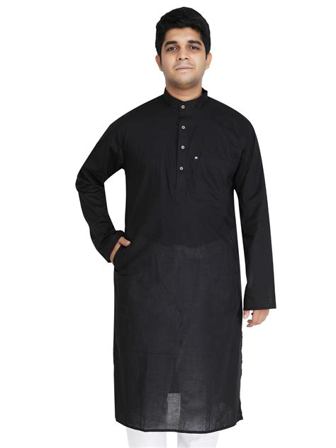 Black Kurta Pajama Set Narrow Margin