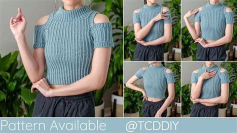 How To Crochet Cold Shoulder Top Pattern And Tutorial Diy Youtube