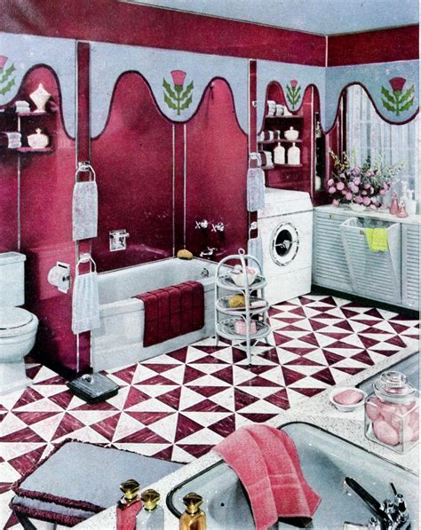 Vintage Home Style 1950s Vinyl Floor Tiles In Square Patterns Click