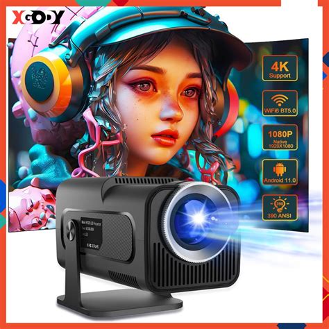 Xgody Gimbal Hy New Mini Portable Projector Native P K Hd