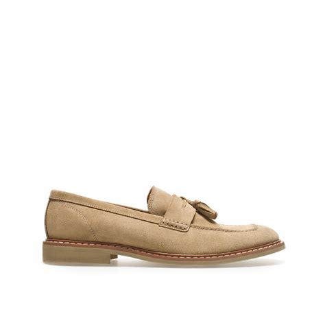 Zara Sport Moccasin With Tassels In Brown For Men Sand Lyst