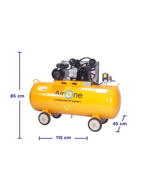 COMPRESOR DE AIRE AIRONE 3HP 200L 10 BAR 15CFM C RUEDAS SERVICOMP