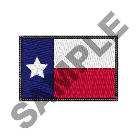 Small Texas Flag Embroidery Design Machine Embroidery Etsy