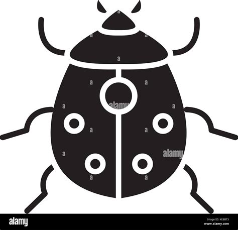 bug icon, vector illustration, black sign on isolated background Stock ...