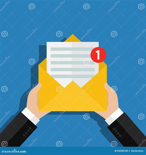 Concept Of Incoming Email Message Stock Vector Illustration Of Inbox