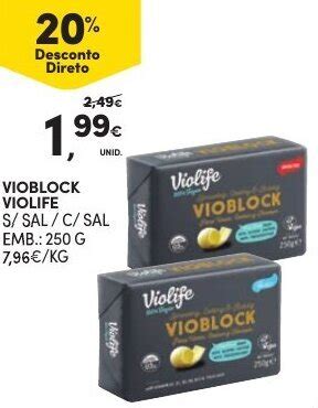 Promoção Vioblock Violife 250g em Continente