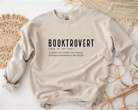 Booktrovert Definition Sweatshirt Book Lover Book Nerd Bookish Sweatshirt Book Club