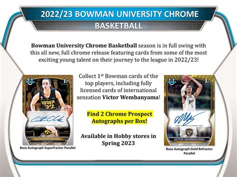 Bowman University Chrome Basketball Hobby Box Breakaway