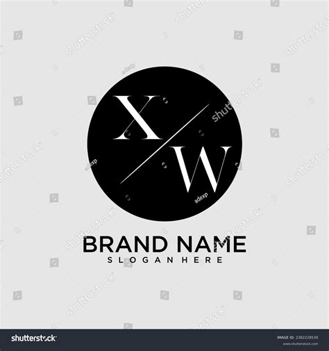 Xw Initial Monogram Logo With Circle Style Dsign Royalty Free Stock