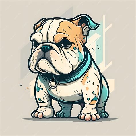 Premium Photo Kawaii Bulldog Dog Character Anime Art