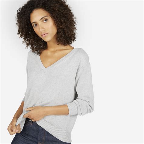 Womens Soft Cotton V Neck Sweater By Everlane In Heather Grey Women Sweaters For Women V Neck