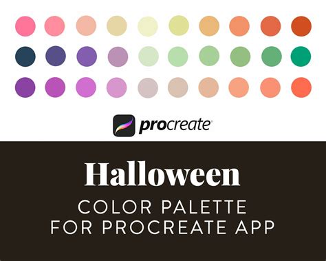 Halloween Color Palette For Procreate Halloween Curated Halloween