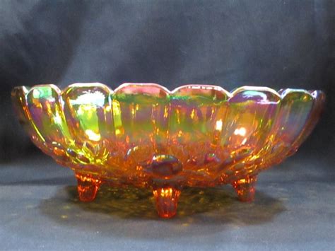 Sold At Auction Nice Vintage Indiana Carnival Glass Fruit Bowl