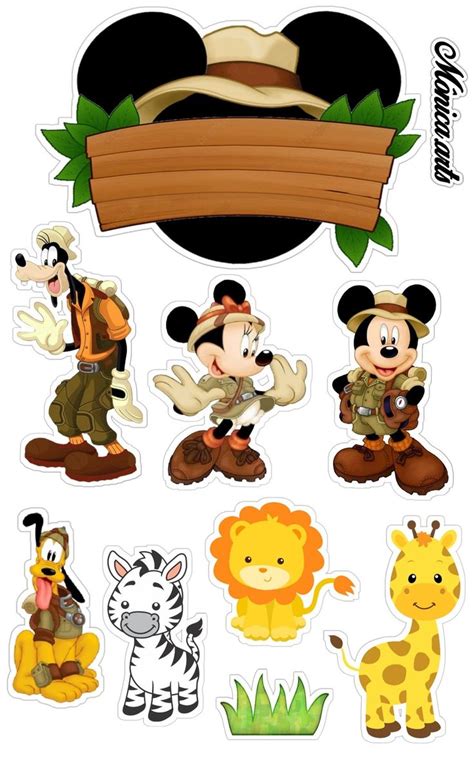 Pin De Cristina Arcadia Em Disney Im Genes Bolo Mickey Safari Festa