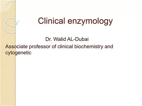 Clinical Enzymology Ppt