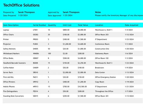 inventory list templates  excel sheets  edition