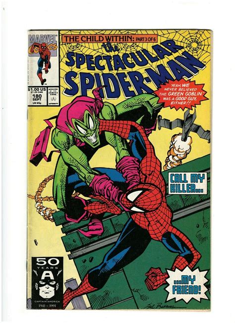 Spectacular Spider Man 180 FN VF 7 0 Newsstand Marvel 1991 Vermin