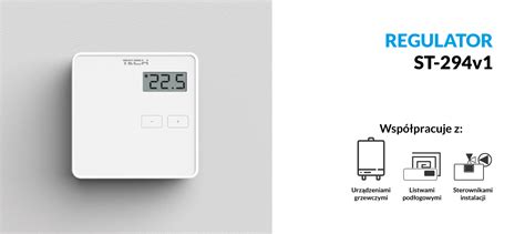 Regulator Pokojowy Tech St V Przewodowy Bia Y Wg Dobra