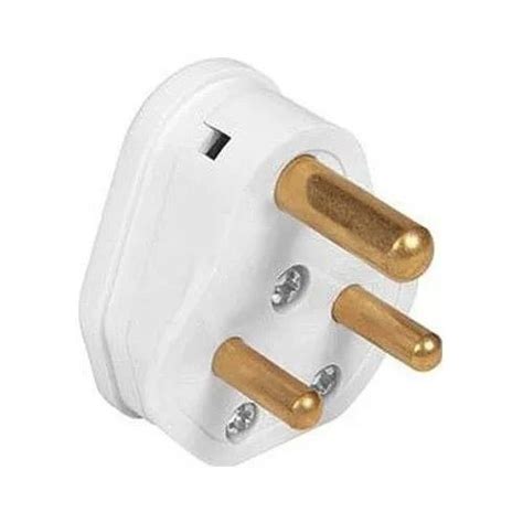 Ampere Voltage Polycarbonate And Brass Pin Plug For Electric