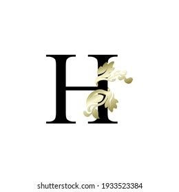 Initial Letter H Luxury Overlapping Ornament Stock Vector Royalty Free