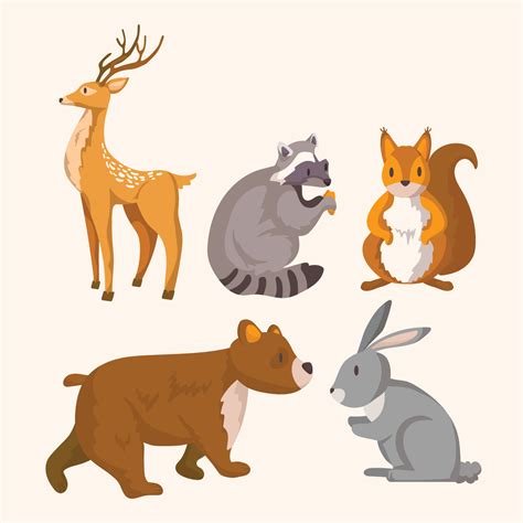 Spring Animals Collection 5417968 Vector Art at Vecteezy