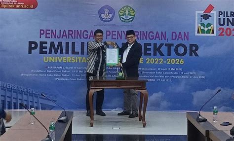 Sudah Orang Bakal Calon Mendaftar Pemilihan Rektor Unri