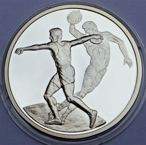 GRIECHENLAND 10 Euro 2004 DISKUSWERFER OLYMPIADE ATHEN 925 SILBER