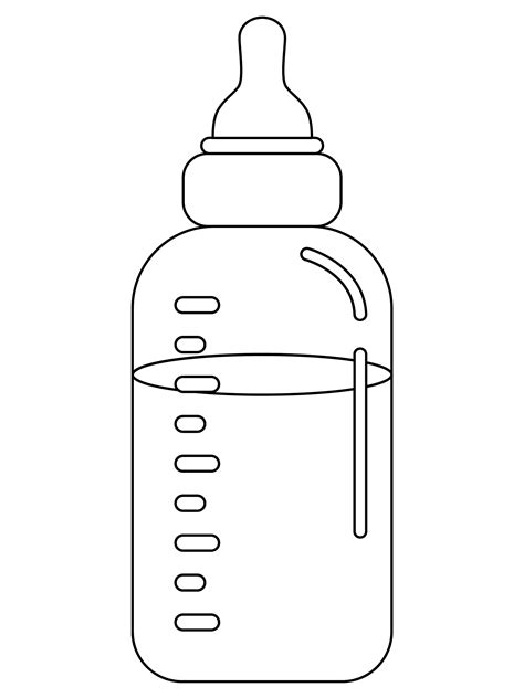 Baby Bottle Coloring Page ColouringPages