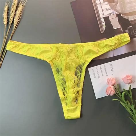 1pc Sexy Men S Pouch See Through Lace Bikini Briefs G Strings T Back