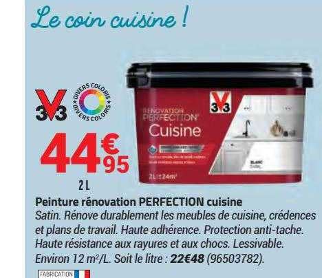 Offre Peinture De Rénovation Perfection 2l Pour Cuisine V33 chez Mr