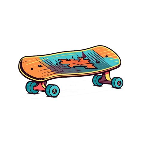 Premium Psd Skateboard Hand Drawn Vector Icon