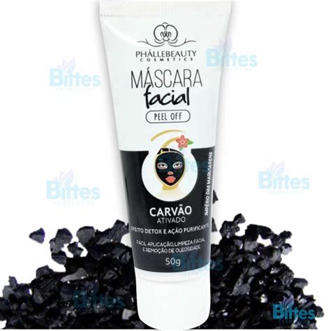 MÁSCARA FACIAL CARVÃO ATIVADO PHÁLLEBEAUTY COSMÉTICOS EFEITO DETOX