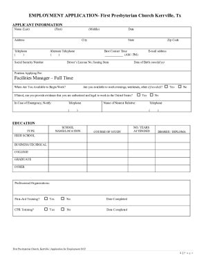 Fillable Online Kerr County Application For Employment Fax Email Print