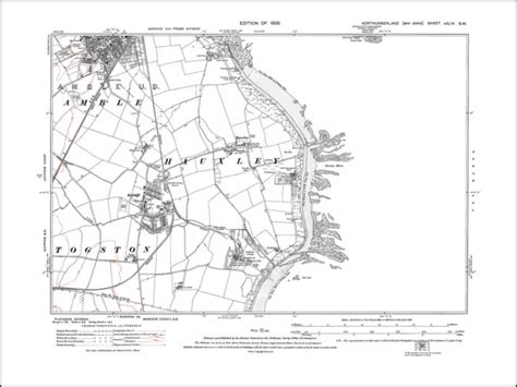 Old Map Of Amble Hauxley Radcliffe Northumberland In 1926 44sw