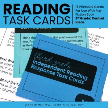 Reading Comprehension Task Cards | 3rd Grade Fiction Central Ideas | PRINT